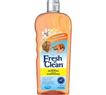 Pet-Ag Fresh ?n Clean Scented Shampoo, Classic Fresh Scent – 18 oz – Moisturizes with Vitamin E & Aloe Vera – Strengthens & Repairs Coats – Soap Free