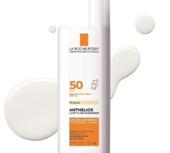 La Roche-Posay Anthelios Mineral Ultra-Light Face Sunscreen SPF 50, Zinc Oxide Sunscreen for Face, 100% Mineral Sunblock, Oil Free Sunscreen for Sensitive Skin, Daily Sun Protection