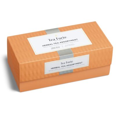 Tea Forte Presentation Box Tea Sampler Gift Set, 20 Assorted Variety Handcrafted Pyramid Tea Infuser Bags (Herbal Tea) - Image 2