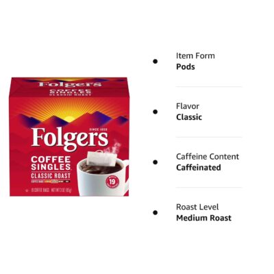 Folgers Coffee Singles (19 per box) - Image 8