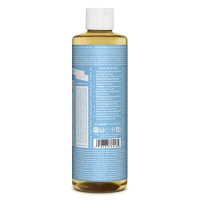 Dr. Bronner's - Pure-Castile Liquid Soap (Baby Unscented, 16 ounce, 2-Pack) - Made with Organic Oils, 18-in-1 Uses: Face, Hair, Laundry and Dishes, For Sensitive Skin and Babies, No Added Fragrance - Image 2
