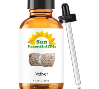 Sun Essential Oils 2oz – Vetiver Essential Oil – 2 Fluid Ounces – Vetiver Oil – Aromatherapy Oils – Vetiver Candle Oil