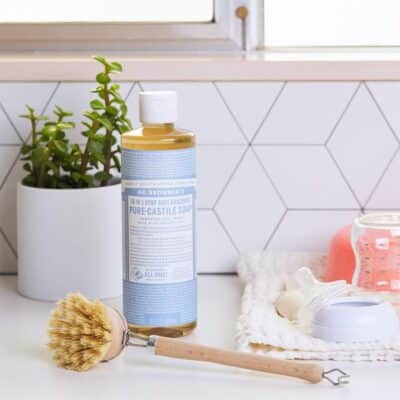 Dr. Bronner's - Pure-Castile Liquid Soap (Baby Unscented, 16 ounce, 2-Pack) - Made with Organic Oils, 18-in-1 Uses: Face, Hair, Laundry and Dishes, For Sensitive Skin and Babies, No Added Fragrance - Image 3