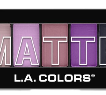 L.A. Colors 5 Color Matte Eyeshadow, Plum Pashmina, 0.25 oz.