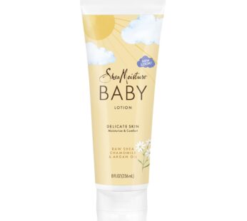 SheaMoisture Baby Lotion for Dry Skin and Clear Skin Raw Shea, Chamomile and Argan Oil with Shea Butter 8 oz