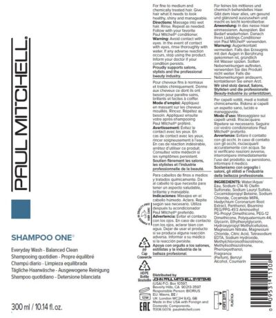 Paul Mitchell Shampoo One, Everyday Wash, Balanced Clean, For All Hair Types, 10.14 fl. oz. - Image 7