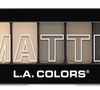 L.A. COLORS 5 Color Matte Eyeshadow, Nude Suede, 0.08 Oz, Powder