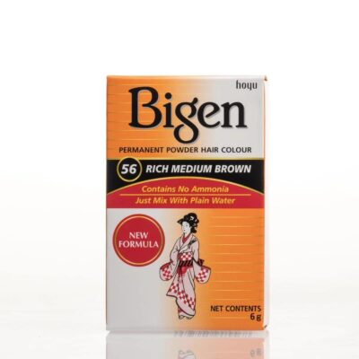 #56 Rich Medium Brown Bigen Permanent Powder - 6 Pack