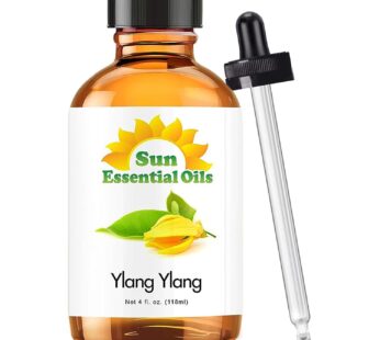 Sun Essential Oils 4oz – Ylang Ylang Essential Oil – 4 Fluid Ounces – Ylang Ylang Oil – Aromatherapy Oils