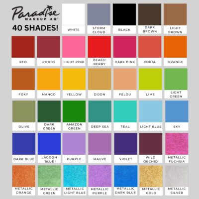 Mehron Makeup Paradise Makeup AQ Pro Size | Stage & Screen, Face & Body Painting, Special FX, Beauty, Cosplay, and Halloween | Water Activated Face Paint & Body Paint 1.4 oz (40 g) (Metallic Purple) - Image 5