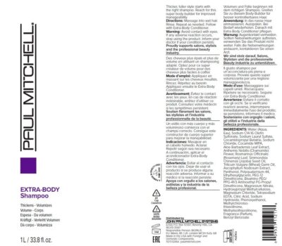 Paul Mitchell Extra-Body Shampoo, Thickens + Volumizes, For Fine Hair, 33.8 fl. oz. - Image 7