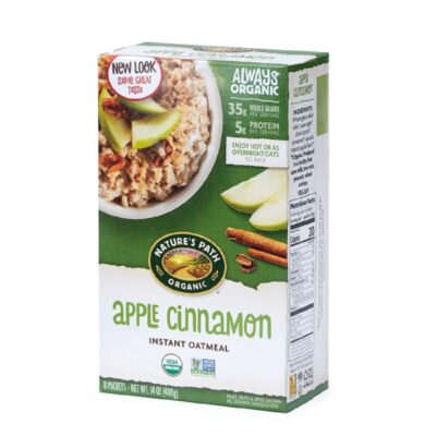 Nature's Path Organic Instant Oatmeal, Apple Cinnamon, 8 Packets