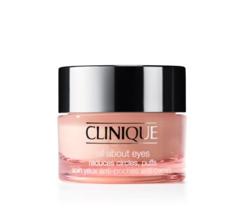 Clinique All About Eyes Lightweight Eye Cream With Vitamin C | Hydrating, Brightening, Depuffing + Dark Circle Reducing, Mini Travel Size, 0.5 fl. oz.