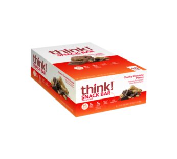think! Protein Bars with Chicory Root for Fiber, Digestive Support, Gluten Free with Whey Protein Isolate, Chunky Chocolate Peanut, Snack Bars without Artificial Sweeteners, 1.4 Oz (10 Count)