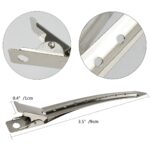 24 Packs Duck Bill Clips, Bantoye 3.5 Inches Rustproof Metal Alligator Curl Clips with Holes for Hair Styling, Hair Coloring, Silver - Image 2