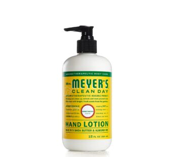 MRS. MEYER’S CLEAN DAY Hand Lotion for Dry Hands, Non-Greasy Moisturizer Made with Essential Oils, Honeysuckle, 12 oz