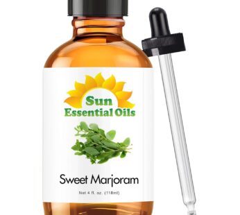 Sun Essential Oils 4oz – Marjoram (Sweet) Essential Oil – 4 Fluid Ounces