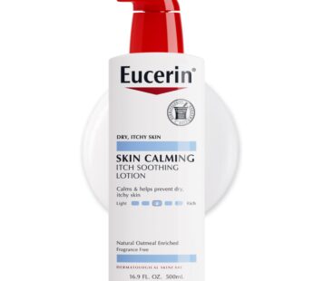 Eucerin Skin Calming Lotion – Full Body Lotion for Dry, Itchy Skin, Natural Oatmeal Enriched – 16.9 fl. oz Pump Bottle