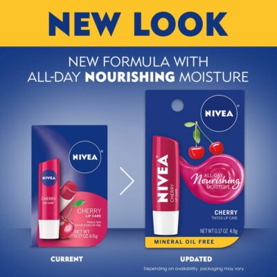 NIVEA Cherry Lip Care - Tinted Red for Beautiful, Moisturized Lips - .17 oz. Stick (Pack of 6) - Image 2