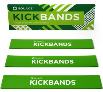 KICK BANDS Chair Bands for Kids with Fidgety Feet – Fidget Chair Bands for Kids 3-Pack – Kickbands ADHD Band for Classroom Chairs & Desks – Solace Sensory Kickband (GREEN)