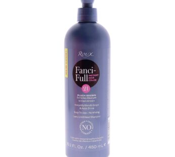 Fanci-Full Instant Hair Color Rinse by Roux, 21 Plush Brown ,Temporarily Evens Tones, Blends Away Gray, 15.2 Oz