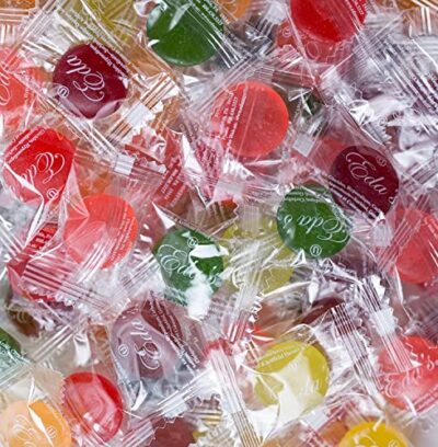 Eda's Sugar Free Mixed Fruit Hard Candy, individually wrapped, OU Parve, Uses Sorbitol, Low Sodium, 1 LB