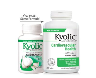 Kyolic Aged Garlic Extract Formula 100, Original Cardiovascular, 200 Tablets (Packaging May Vary) - Image 5