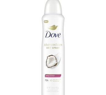 Dove Advanced Care Antiperspirant Deo Dry Spray Caring Coconut Pack of 12 to help your skin barrier repair after shaving 72h odor controlandall-day sweat protection for soft resilient underarms 3.8oz