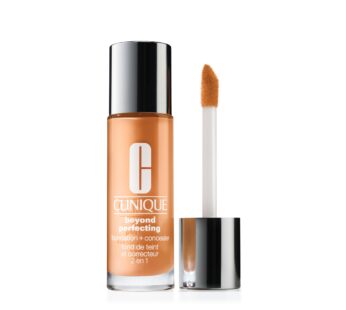 Clinique Beyond Perfecting Liquid Lightweight Full Coverage Foundation + Concealer For Dry Combination to Oily Skin Types, Ginger