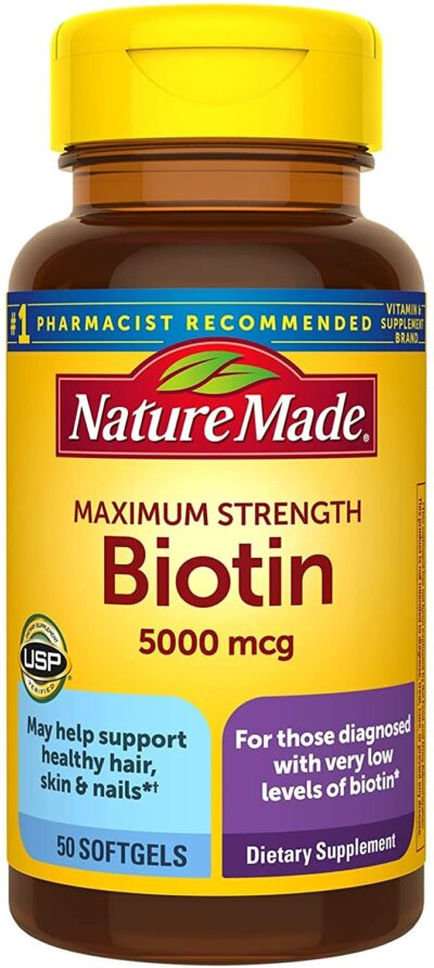 Nature Made Biotin 5000 mcg Liquid Softgels 50 ea (Pack of 3)