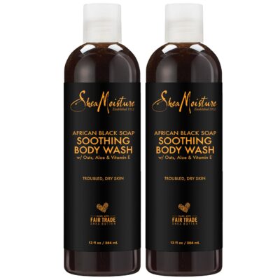 SheaMoisture African Black Soap Body Wash | 13 oz | Pack of 2