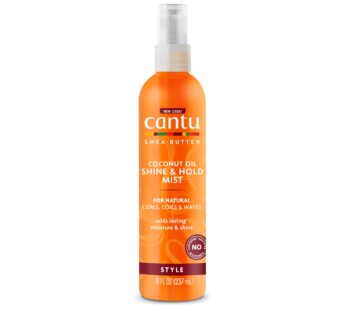 Cantu Coconut Oil Shine & Hold Mist with Shea Butter for Natural Hair, 8 fl oz