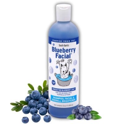 South Bark's Blueberry Facial? Pet Shampoo 12 oz. | Brightener & Tear Stain Remover | Long-Lasting Odor Eliminator | Cruelty-Free | Paraben-Free | Made in The USA