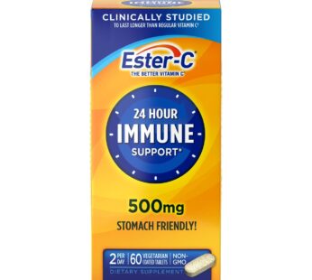 Ester-C Vitamin C, 500mg Tablets, 60-Count, Unflavored, Pack of 2