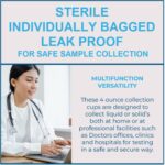 Sterile Specimen Cups Individually Bagged with Lids [5 Count] 4 oz Clear Urine Collection Cup with Leak Proof Screw On Covers - 4.5 Compacity Specimens Jars ? for Safe Pee, Stool, Semen Sample Testing - Image 5