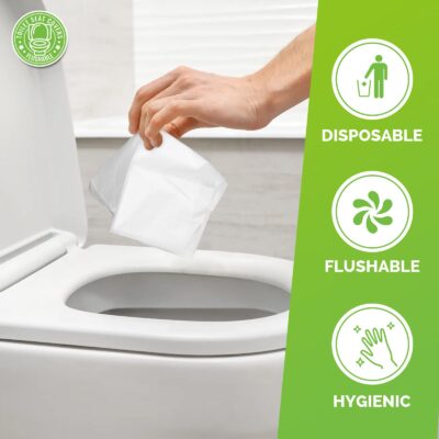 YGDZ Toilet Seat Covers Disposable, 110pcs Flushable Travel Disposable Toilet Seat Covers for Adults Kids Potty Training, Travel Essential Accessories for Airplane, Road Trips, Camping - Image 3