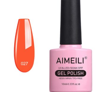 AIMEILI Soak Off U V LED Gel Nail Polish – Orange Sweetie (027) 10ml