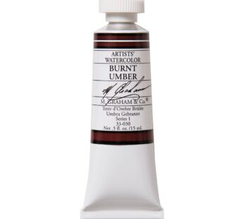 M. Graham 1/2-Ounce Tube Watercolor Paint, Burnt Umber (33-030)