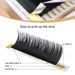 LASHVIEW Silk Mink Fake Eyelash Extensions 0.20 Thickness C Curl Mixed Tray 8-15mm Natural Thick Lashes Individual Semi-Permanent Eyelashes Application for Professional Salon Use - Image 6