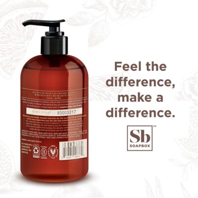 Soapbox Liquid Hand Soap, Coconut Milk & Sandalwood, Gentle & Moisturizing Hand Wash for Kitchen and Bathroom, Vegan & Cruelty Free Scented Hand Soap 12 Ounce Pump Bottles (Pack of 3) - Image 6