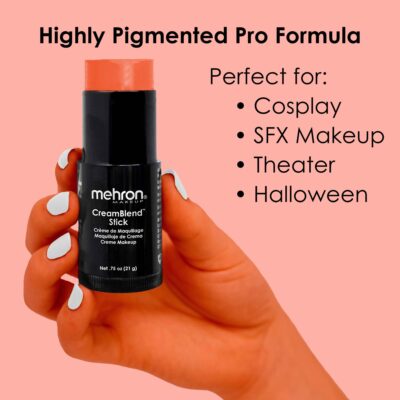 Mehron Makeup CreamBlend Stick | Face Paint, Body Paint, & Foundation Cream Makeup | Body Paint Stick .75 oz (21 g) (Auguste) - Image 3