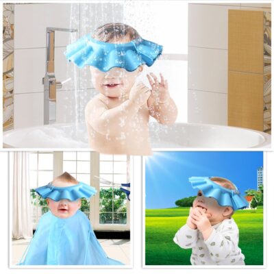 HOOYEE Safe Shampoo Shower Bathing Protection Bath Cap Soft Adjustable Visor Hat for Toddler, Baby, Kids, Children (pink) - Image 6