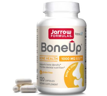Jarrow Formulas BoneUp – 120 Capsules – 60 Servings – For Bone Support & Skeletal Nutrition – Includes Naturally Derived Vitamin D3, K2 (as MK-7) & 1000 mg Calcium – Gluten Free – Non-GMO