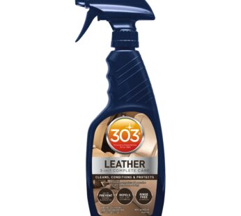 303 Products Leather 3-In-1 Complete Care – Cleans, Conditions, & Protects – Helps Prevent Fading & Cracking – Rinse Free Formula – Repels Dust, Lint, & Staining, 16 fl. oz. (30218CSR) Packaging May Vary