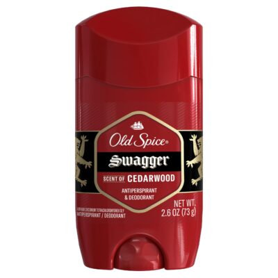 Old Spice Men's Antiperspirant & Deodorant Swagger Cedarwood Scent, Red Collection, 2.6 oz