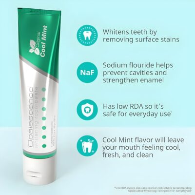Opalescence Whitening Toothpaste Original Formula (Pack of 3) - Oral Care, Mint Flavor, Gluten Free - 4.7 Ounce - TP-5166-3 - Image 2