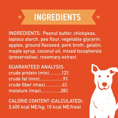 Cloud Star Corp, Wag More Bark Less Soft & Chewy Grain Free Peanut Butter & Apples Dog Treats - Image 2