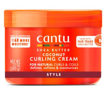 Cantu Coconut Curling Cream with Shea Butter for Natural Hair, 12 oz, Packaging may vary