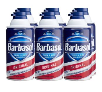 Barbasol Original Thick and Rich Shaving Cream for Men, 10 Ounce(Pack of 6)