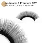 LASHVIEW Silk Mink Fake Eyelash Extensions 0.20 Thickness C Curl Mixed Tray 8-15mm Natural Thick Lashes Individual Semi-Permanent Eyelashes Application for Professional Salon Use - Image 2